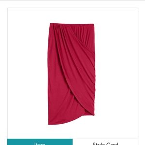 Red skirt with elastic waist